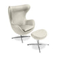 Fauteuil Design Oeuf avec Repose-Pieds - Revêtement en Similicuir - Brave