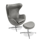 Fauteuil Design Oeuf avec Repose-Pieds - Revêtement en Similicuir - Brave