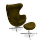 Fauteuil Design Oeuf avec Repose-Pieds - Revêtement en Similicuir - Brave