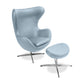 Fauteuil Design Oeuf avec Repose-Pieds - Revêtement en Similicuir - Brave