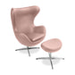 Fauteuil Design Oeuf avec Repose-Pieds - Revêtement en Similicuir - Brave