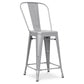 Taboret barowy z oparciem - design industrialny - 60cm - Stylix