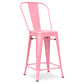 Taboret barowy z oparciem - design industrialny - 60cm - Stylix