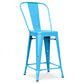 Taboret barowy z oparciem - design industrialny - 60cm - Stylix