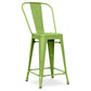 Taboret barowy z oparciem - design industrialny - 60cm - Stylix