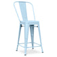 Taboret barowy z oparciem - design industrialny - 60cm - Stylix