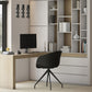 Upholstered Office Chair with Armrests - Black Design Desk Chair - Jodie - Joan - gallery 10