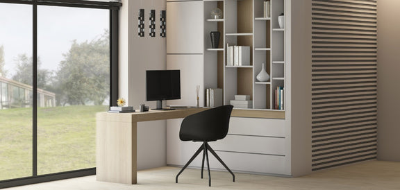 Upholstered Office Chair with Armrests - Black Design Desk Chair - Jodie - Joan - gallery 10