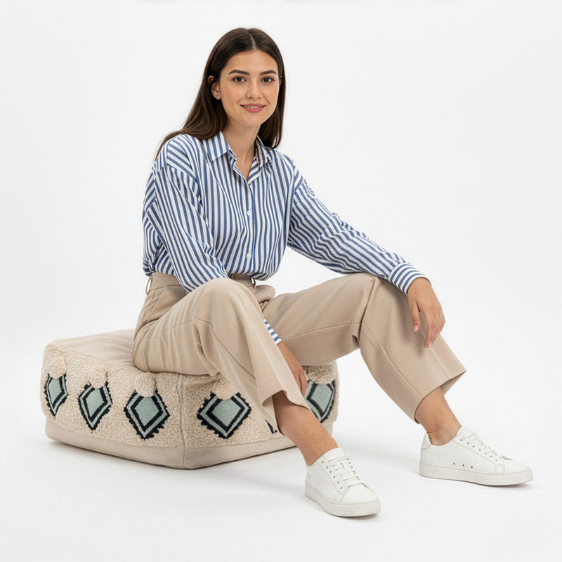 Boho Bali Style Pouffe Seat - Adelaida - gallery 3
