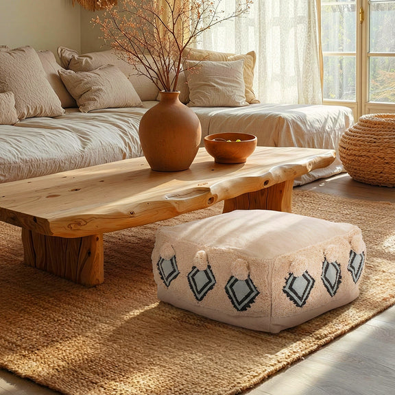 Boho Bali Style Pouffe Seat - Adelaida - gallery 2