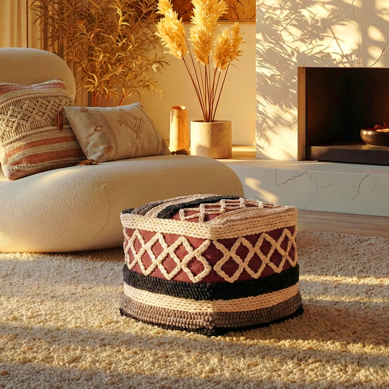 Boho Bali Style Pouffe Seat - Lonbay - gallery 2