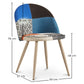 Dining Chair - Upholstered in Patchwork - Scandinavian Style - Evelyne