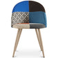 Dining Chair - Upholstered in Patchwork - Scandinavian Style - Evelyne