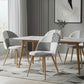 Dining Chair - Upholstered in Black and White Patchwork - Evelyne