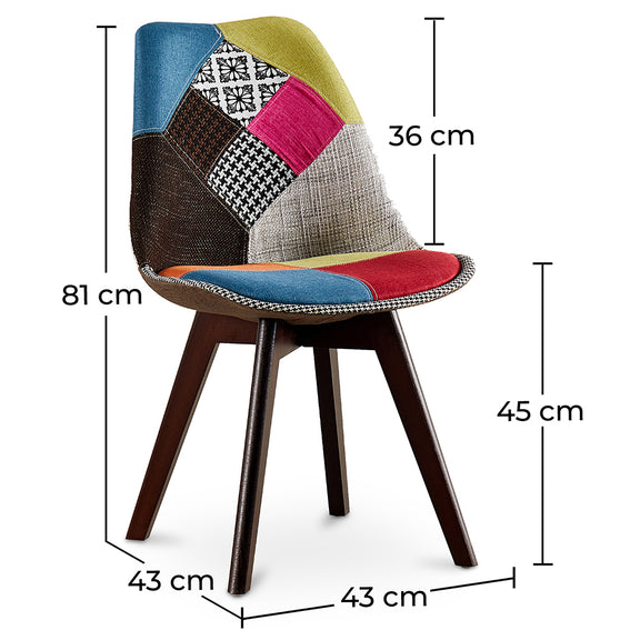 Dining Chair - Upholstered in Patchwork - Simona - gallery 6