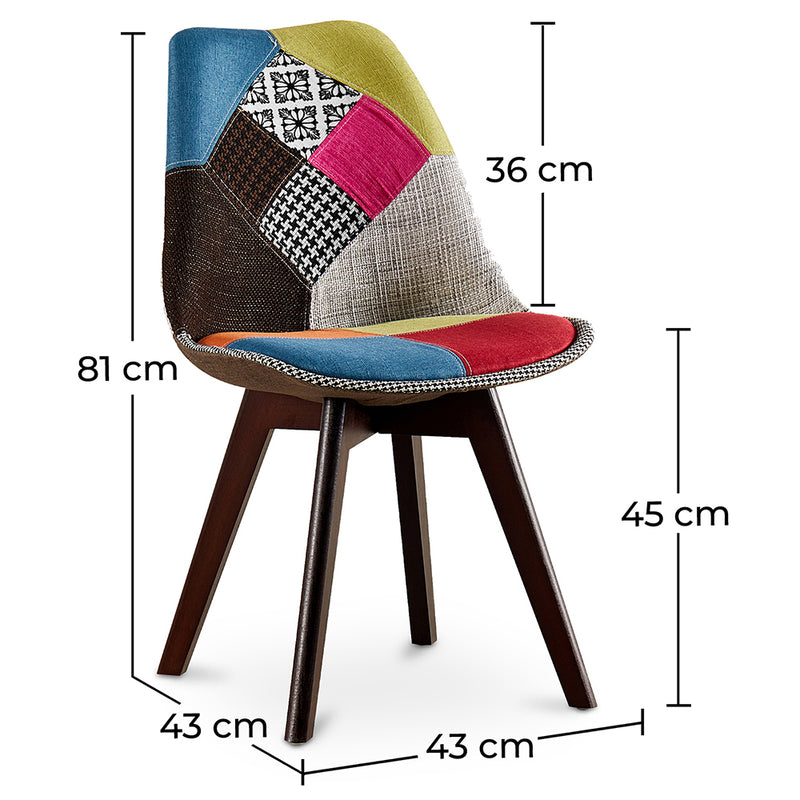 Dining Chair - Upholstered in Patchwork - Simona - gallery 6