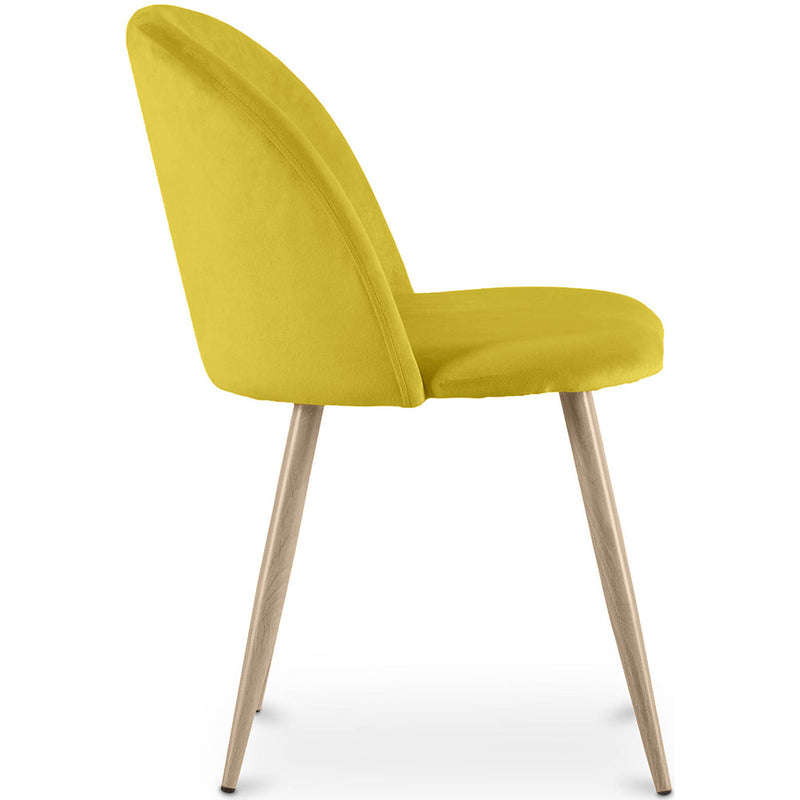 Dining Chair - Velvet Upholstered - Scandinavian Style - Evelyne
