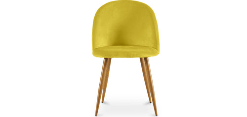 Chaise de salle à manger - Tapissée de velours - Style scandinave - Evelyne