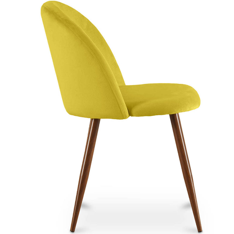 Dining Chair - Upholstered in Velvet - Scandinavian Design - Evelyne