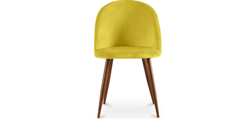 Chaise de salle à manger - Tapissée de velours - Design scandinave - Evelyne