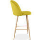 Velvet Upholstered Stool - Scandinavian Design - Evelyne - gallery 5