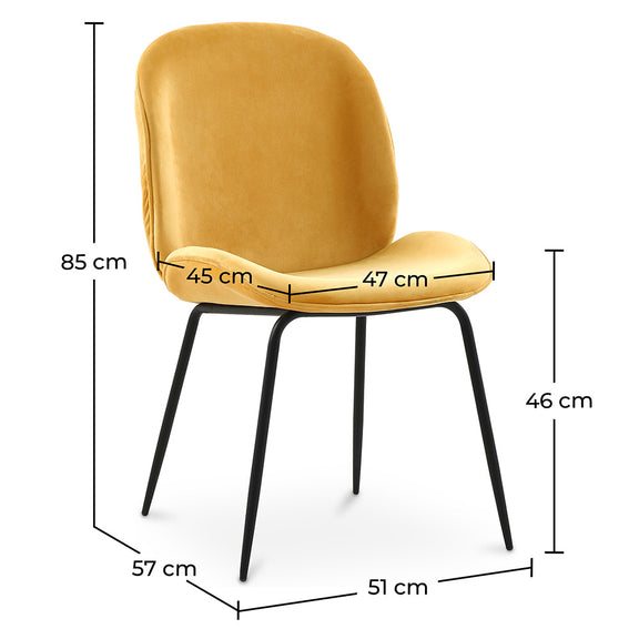 Dining Chair - Upholstered in Velvet - Retro - Elias - gallery 8