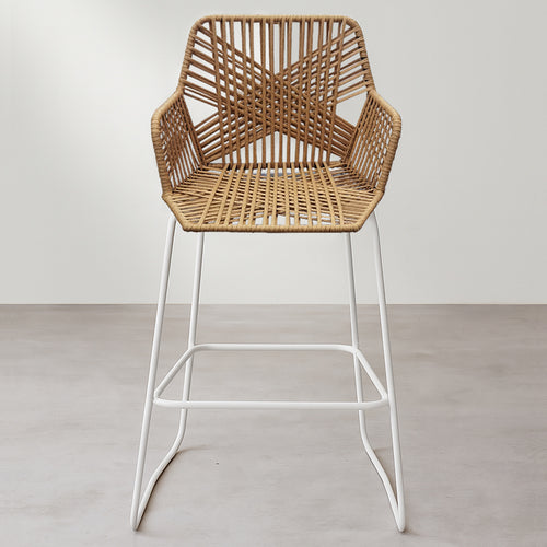 Rattan Boho Bali Design Stool - 75cm - Tale - gallery 2