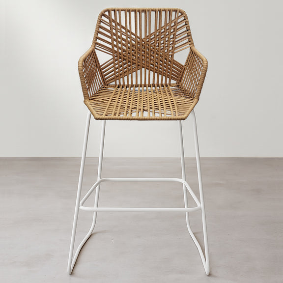 Rattan Boho Bali Design Stool - 75cm - Tale - gallery 2