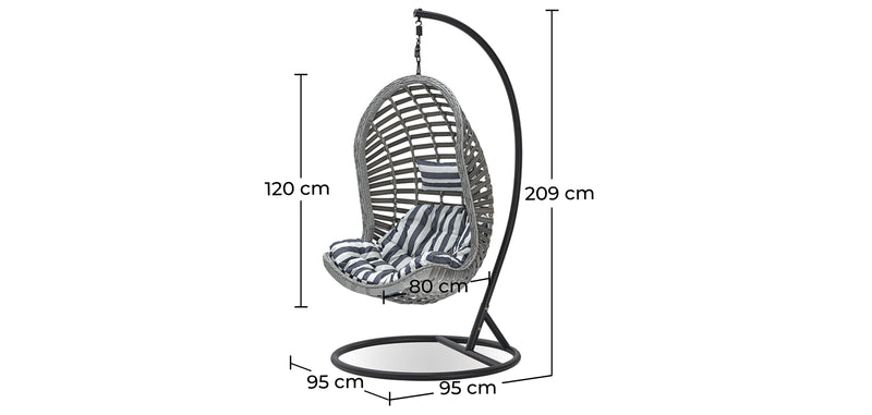 Chaise suspendue de jardin Boho Bali - Bali Design - Balançoire - Delsin