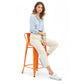 Bar Stool with Backrest - Industrial Design - 60cm - New Edition - Stylix - gallery 5