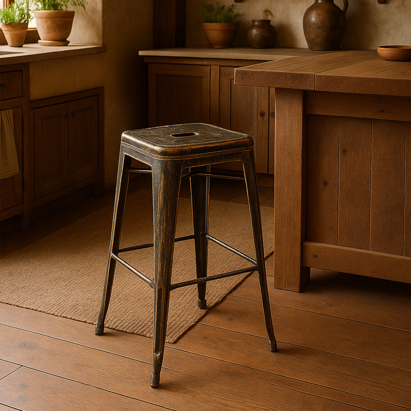 Bar Stool – Industrial Style – Steel – 76 cm – Stylix - gallery 4