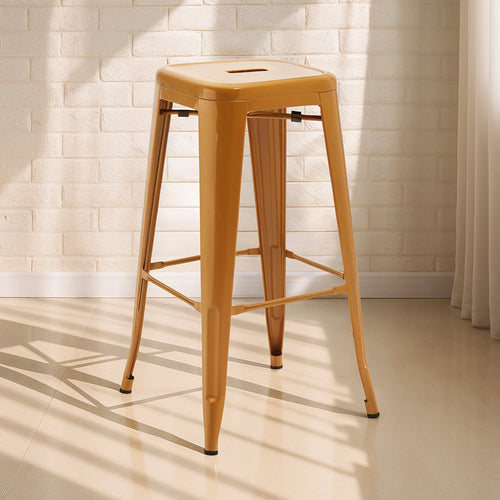 Bar Stool Tolix Style Industrial Design Matte Metal - 76 cm - New Edition