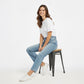 Industrial Design Bar Stool - Wood & Steel - 45cm - New Edition - Stylix - gallery 3