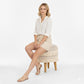 Pouf sgabello stile boho Bali, cotone - Debra