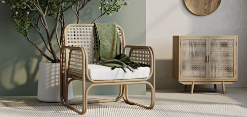 Chaise longue en rotin - Chaise design - Boho Bali - Qawa