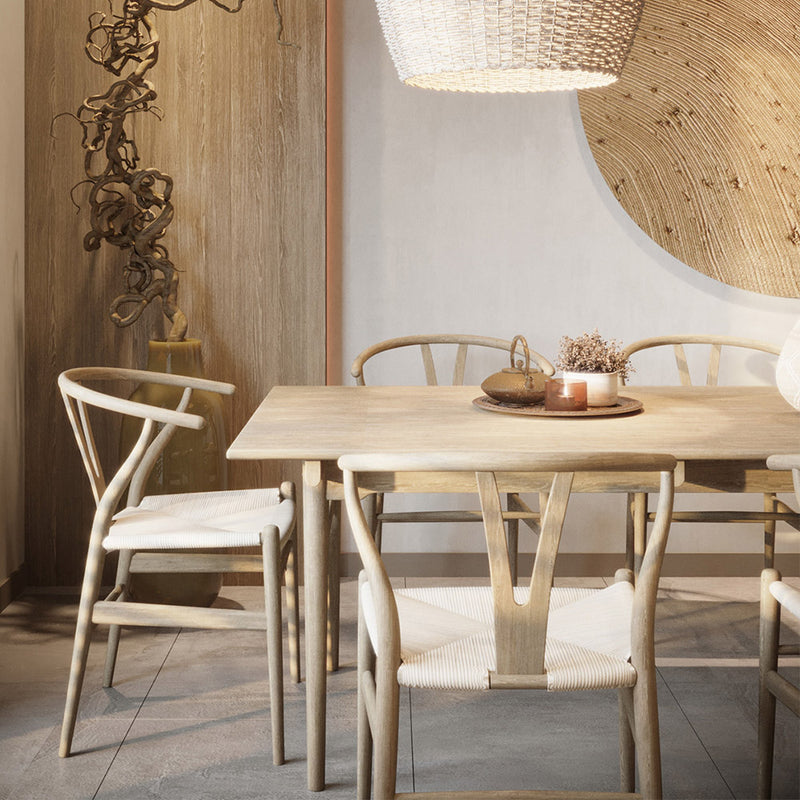 Pack of 4 Dining Chairs Wooden - Scandinavian Style - Wish
