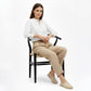 Sedia da pranzo dal design scandinavo con seduta in legno e corda - Wish