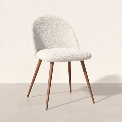 Dining Chair - Upholstered in Bouclé Fabric - Scandinavian - Evelyne