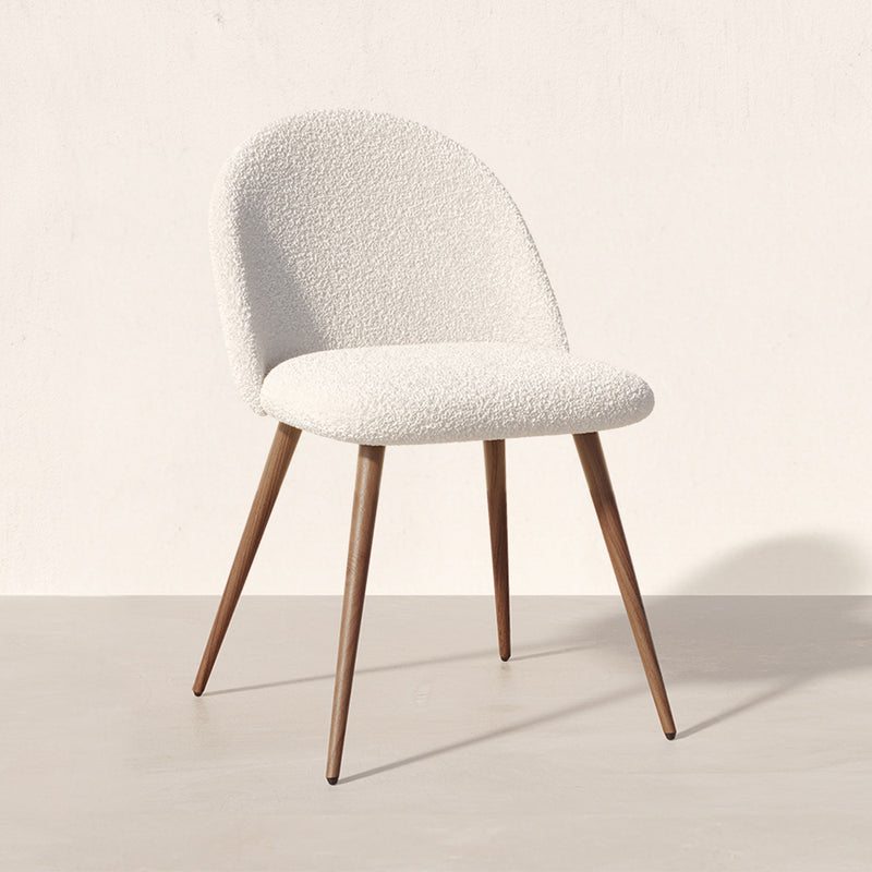 Dining Chair - Upholstered in Bouclé Fabric - Scandinavian - Evelyne