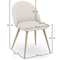 Dining Chair - Upholstered in Bouclé Fabric - Scandinavian Design - Evelyne