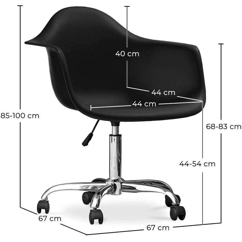 Sedia da ufficio Weston stile scandinavo design premium con ruote
