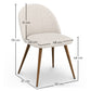 Dining Chair - Upholstered in Bouclé Fabric - Scandinavian - Evelyne