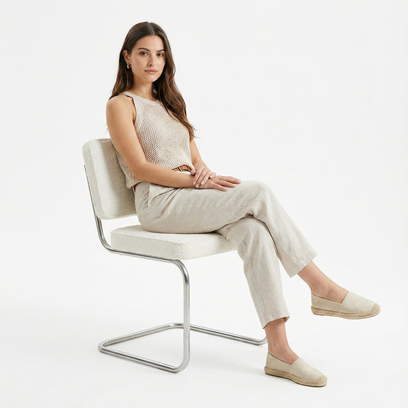 Dining Chair - Upholstered in Bouclé Fabric - Henr - gallery 3