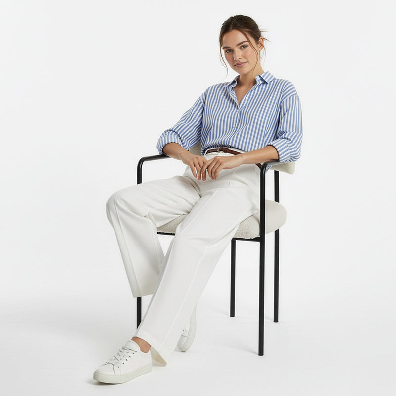 Silla de comedor tapizada - Bouclé blanco - Garne