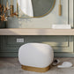 Pouf Bench Vanity – White Bouclé – Loui