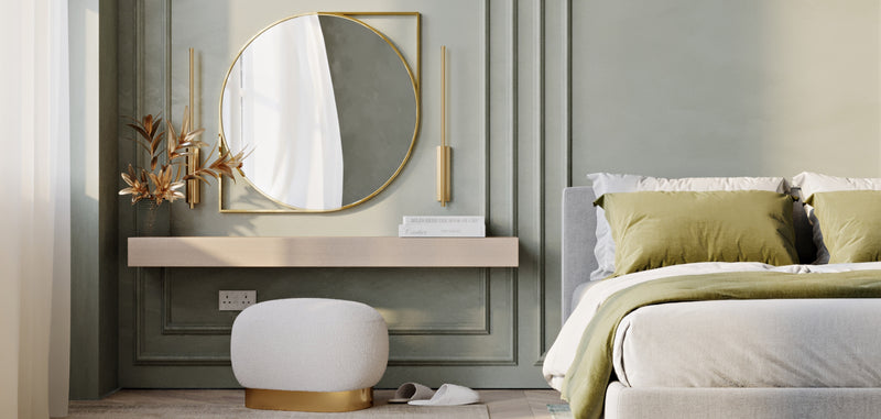 Pouf en bouclette fausse fourrure Tapissée - Boucles Blanches - Luxe