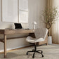 Office Chair with Wheels - Swivel Desk Chair - Upholstered in Faux Leather - Black Wito Frame - gallery 1
