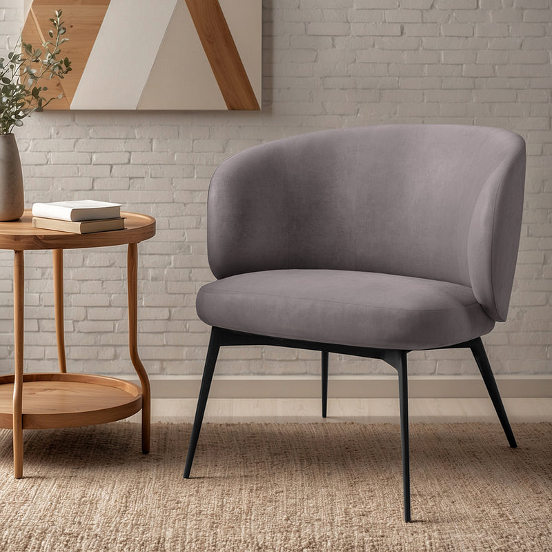 Curved Upholstered Design Armchair - Contemporary Style - Opreh