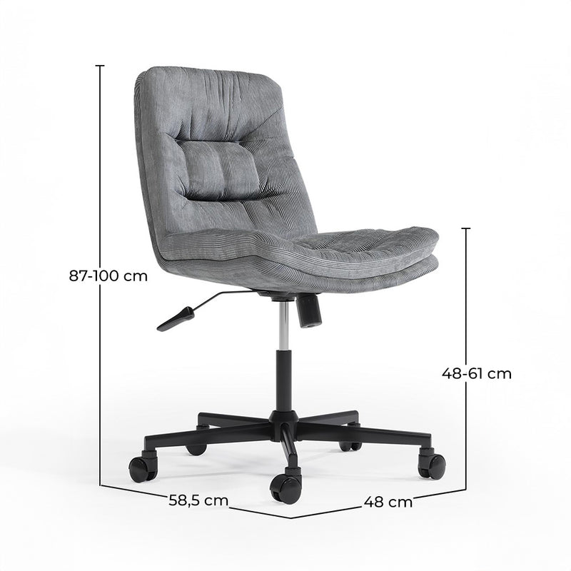 Upholstered Office Chair - Swivel - Catherine