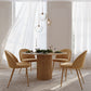 Dining Chair - Upholstered in Velvet - Backrest with Pattern - Evelyne